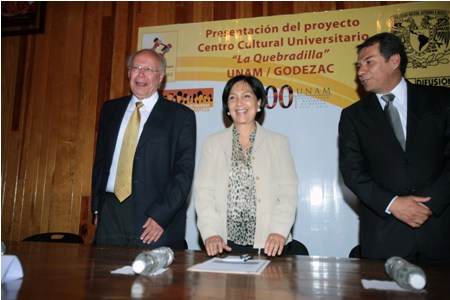 Convenio entre GODEZAC y la UNAM